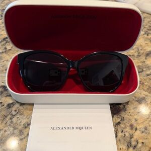 Alexander McQueen Glossy Black Sunglasses